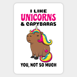 I Like Unicorns and Capybaras you not so much Magnet